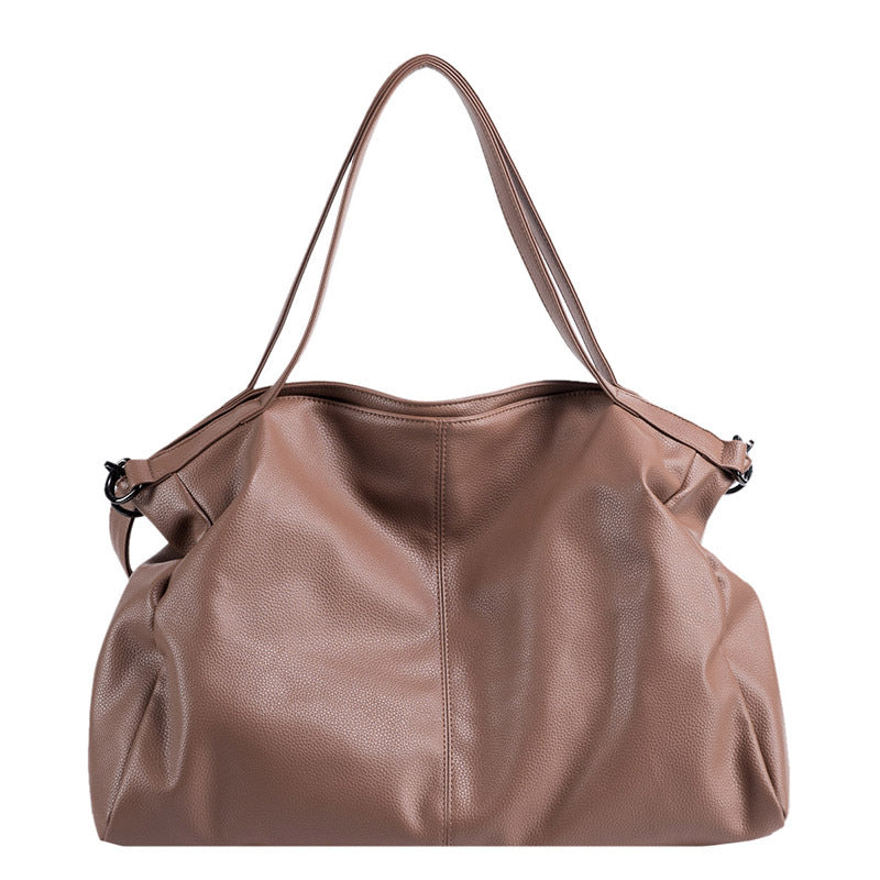 Women's Soft Korean Style Commuting From Solid Shoulder Bags