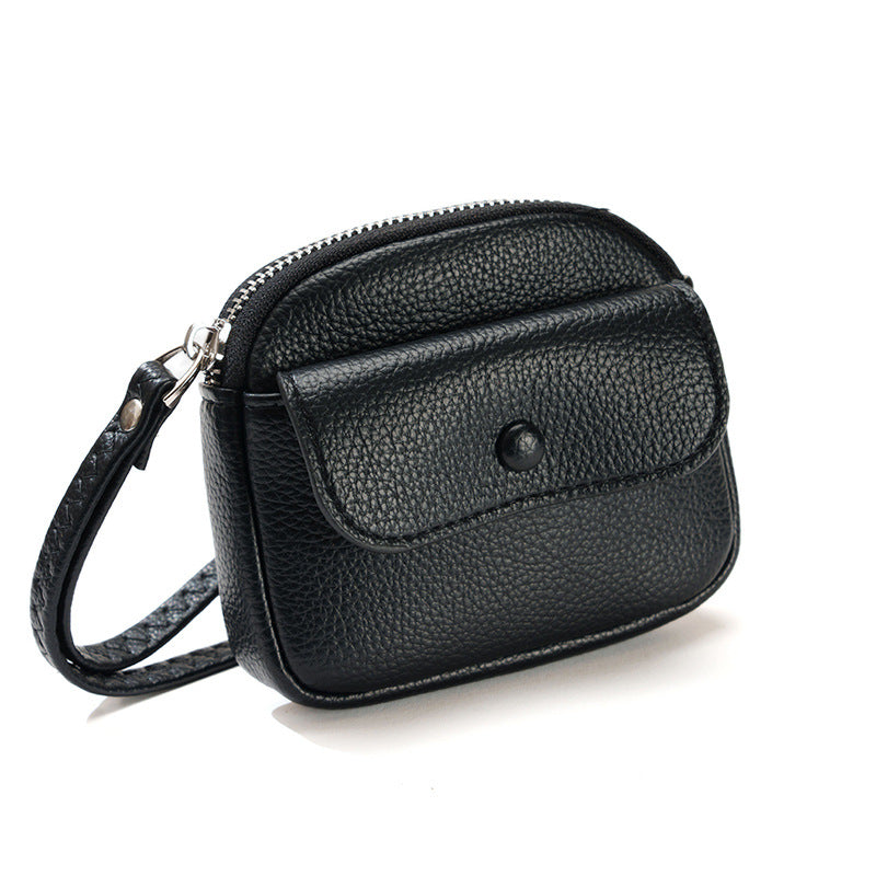 Women's Short Solid Color Simple Wrist Clutch Ladies Wallets