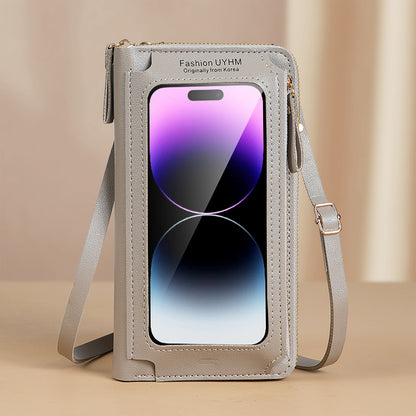 Women's Touch Screen Multifunctional Transparent Mini Mobile Phone Bags