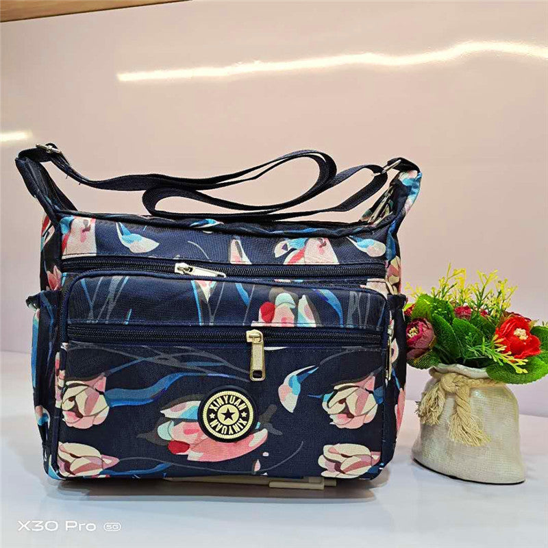 Women's Popular Flower Cloth Oxford Canvas Crossbody Bags