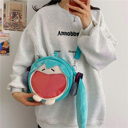 Two-dimensional Lovely Soft Cute Storage Cartoon Crossbody Bags