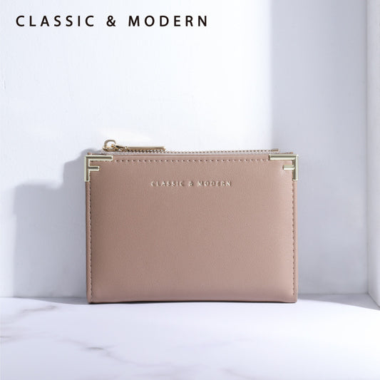 Short Female Korean Simple Two Fold Ladies Wallets