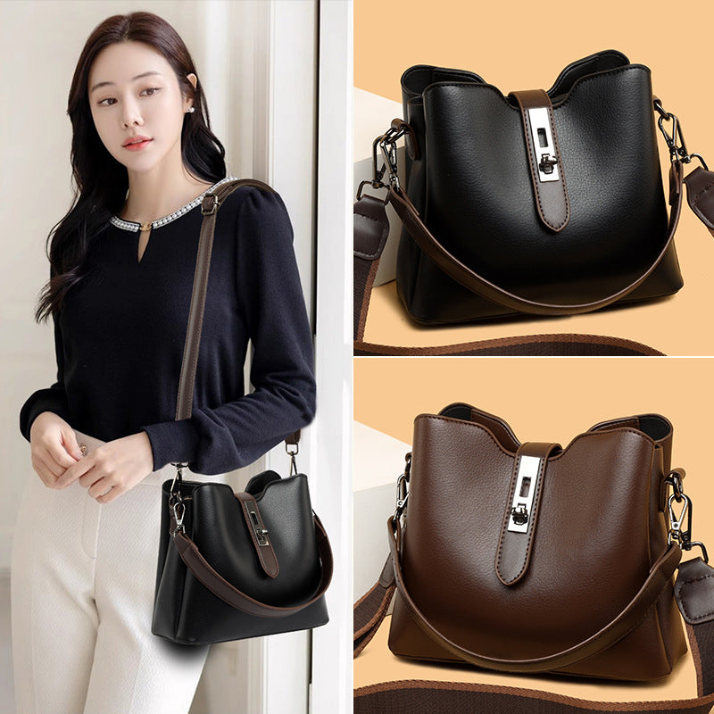 Women's Soft Leather Textured Hand Carrying High-grade Crossbody Bags