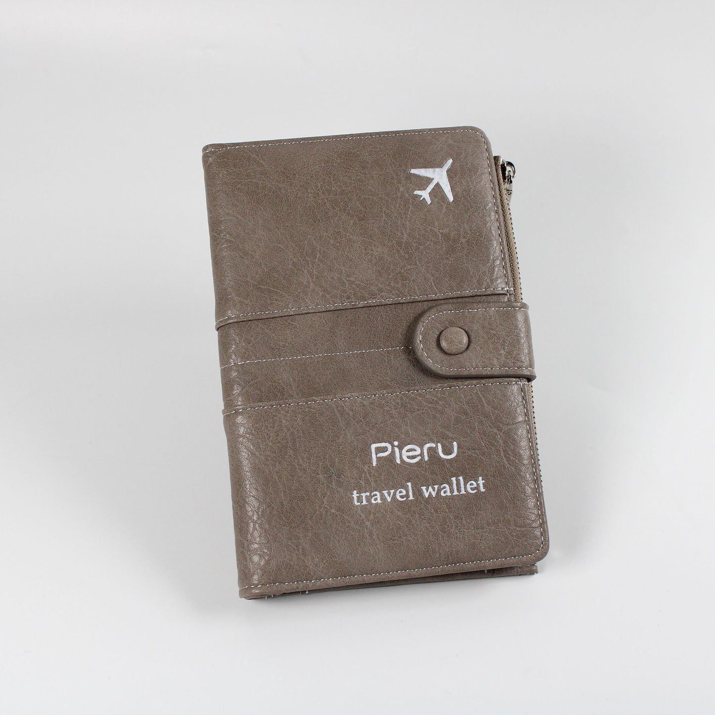 Pochette de passeport simple avec fermeture éclair et moraillon pour document et carte d'identité