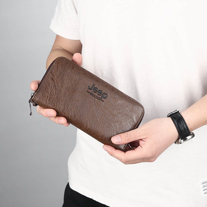 Pochette pour homme, grande capacité, plusieurs emplacements, portefeuille tendance pour homme