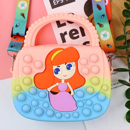 Killer Pioneer Cartoon Color Silicone Portable Children's Coin Purse