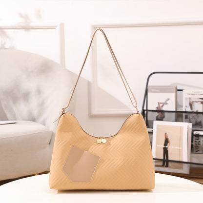 Water Ripple Embossed Sense Solid Color Crossbody Bags