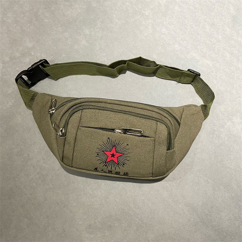 Women's & Men's & Thick Canvas Large Capacity For Construction Men's Waist Packs