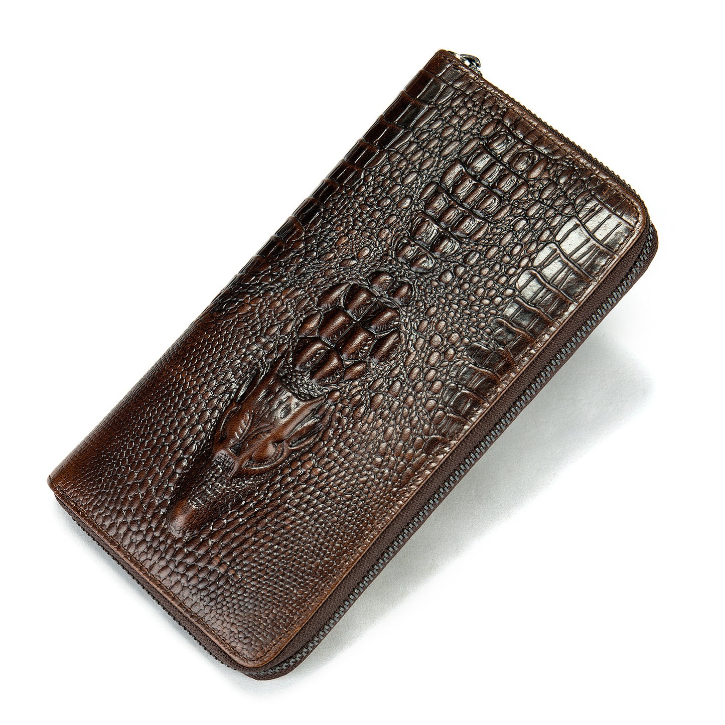 Men's Leather Crocodile Pattern For Cowhide Billfold Men's Wallets