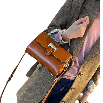 Women's Genuine Leather First Layer Cowhide Fashion Shoulder Bags