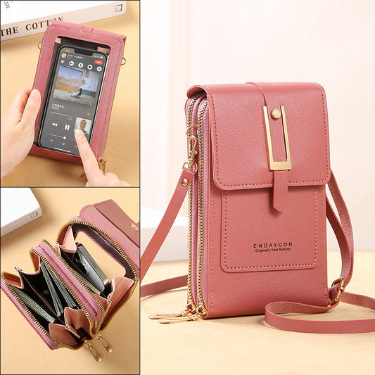 Women's Transparent Touch Screen Trendy Simple Mobile Phone Bags