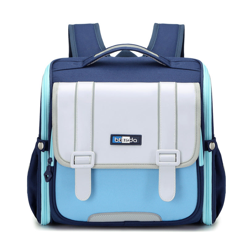 Children's Horizontal British Style Spine Protection Large Elementary School Students' Schoolbags