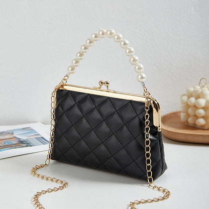 Women's Korean Version Of Style Diamond Pattern High Handbags