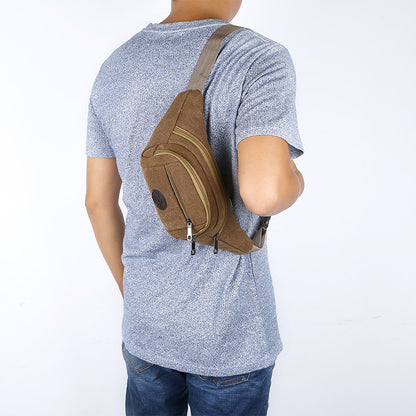 Women's & Men's & Thick Canvas Large Capacity Business Men's Waist Packs