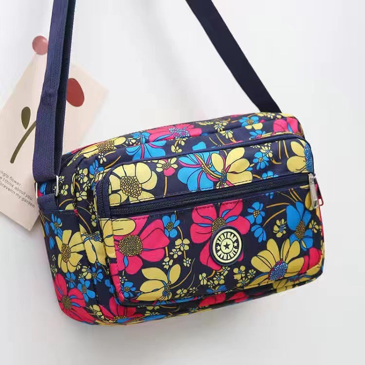 Women's Korean Style Oxford Mummy Flower Cloth Crossbody Bags