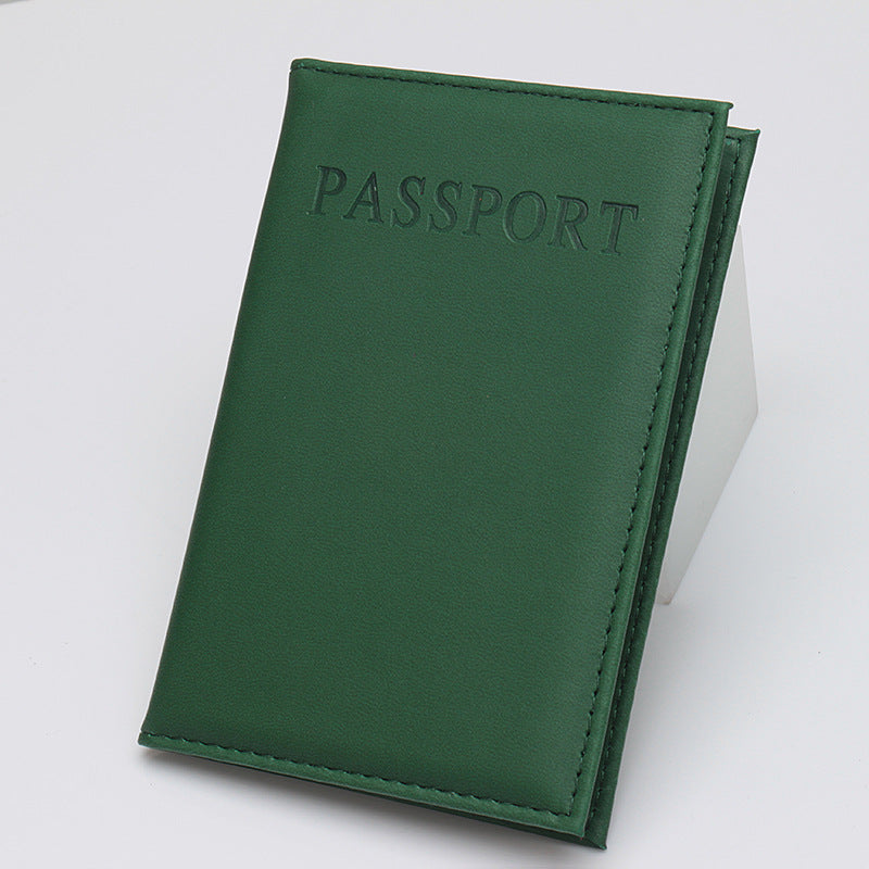 Couverture de passeport publicitaire en cuir anglais mince pour carte d'identité