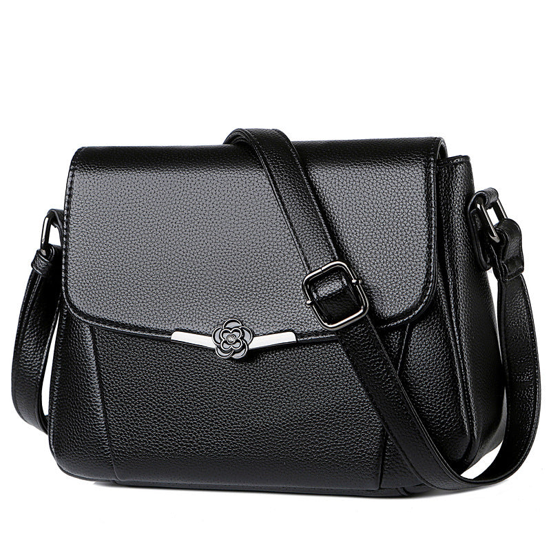 Women's Soft Leather Mother Small Square Simple Crossbody Bags