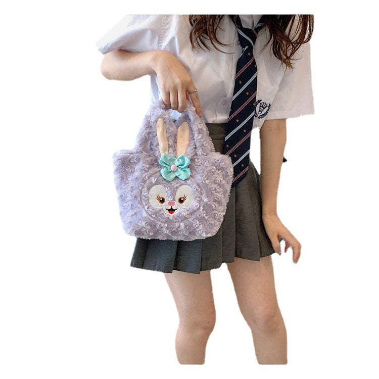 Women's Plush Clow Make-up Cute Birthday Gift Crossbody Bags