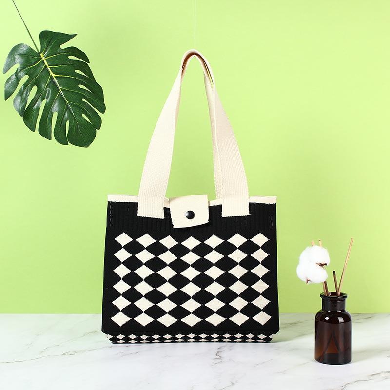 Large Capacity Woven Tote Storage For Handbags