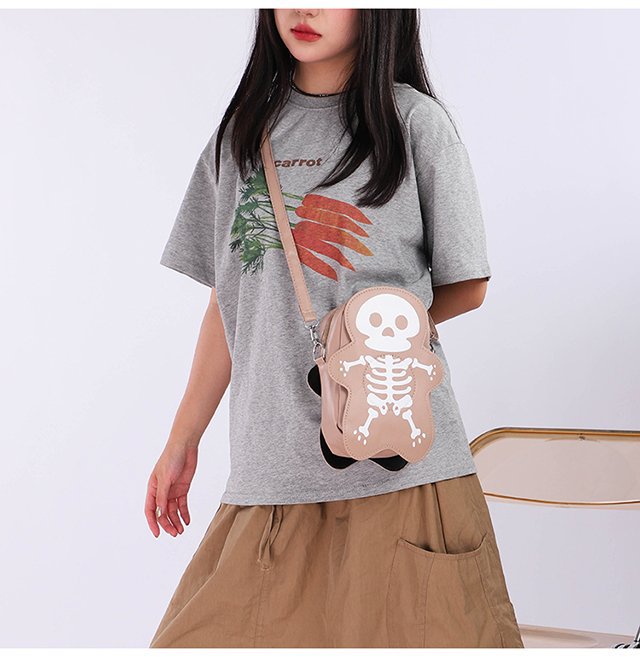 Women's Niche Trendy Funny Cute Ghost Skull Bags