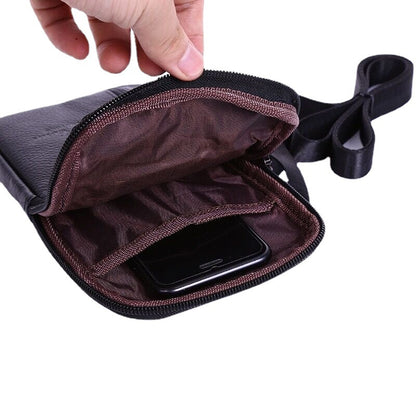 Men's Thin Leather Cowhide Retro Mobile Men's Waist Packs