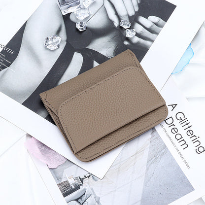 Women's Style Short Big Litchi Pattern Folding Ladies Wallets