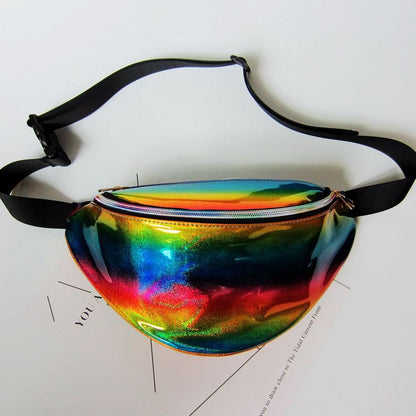 Women's Laser Magic Color Trend Reflective Transparent Waist Packs