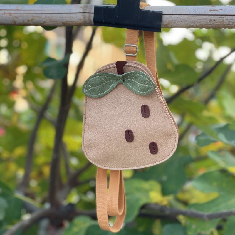 Porte-monnaie pour enfants en cuir souple à motif litchi