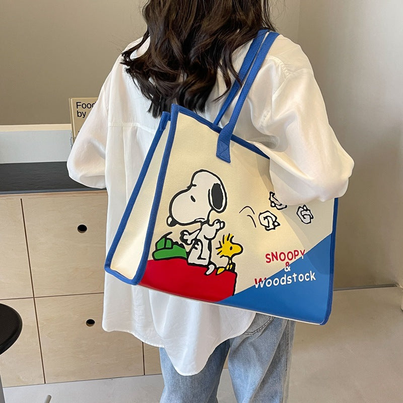 Women's Cartoon Cute Canvas Large Capacity Tote Outing Handbags