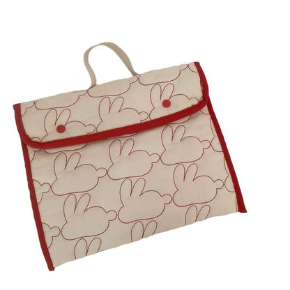 Sacs de rangement portables pour ordinateur portable avec motif de lapin brodé