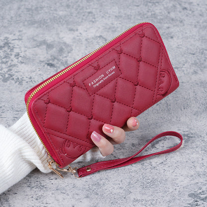 Women's Korean Style Clutch Long Zipper Large Ladies Wallets