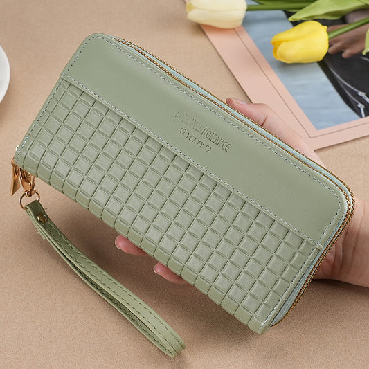 Women's Long Stitching Double Layer Zipper Ladies Wallets