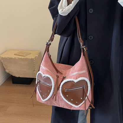 Seau de grande capacité pour femme, texture pour sacs à bandoulière