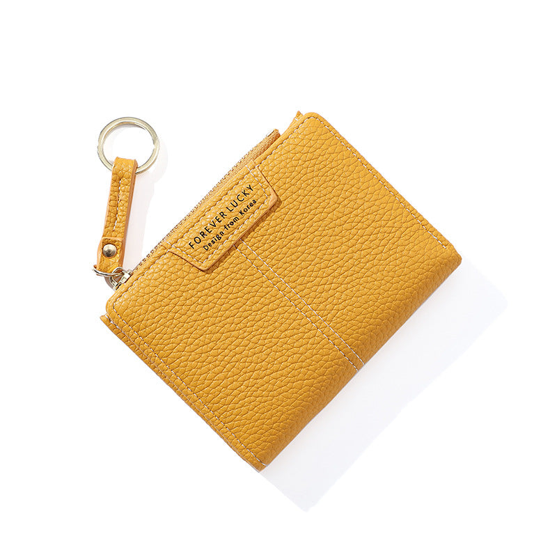 Women's Simple Fashion Short Zipper Two Fold Ladies Wallets