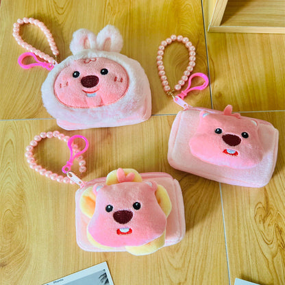 Bunny Beaver Plush Compact Mini Small Bags