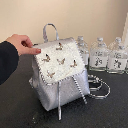 Sacs à bandoulière mignons pour femmes avec motif papillon en rouleau naturel