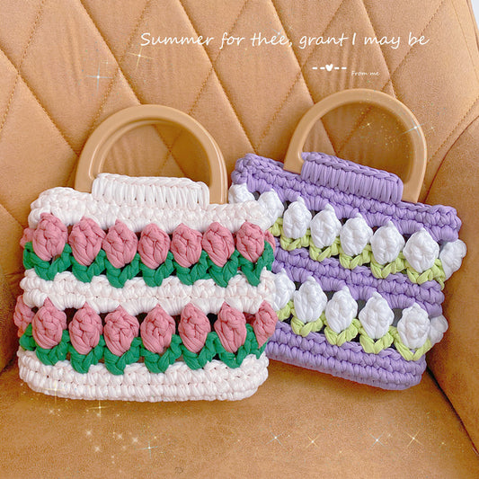 Tulip Hand-woven Strip Thread Material Gifts Handbags