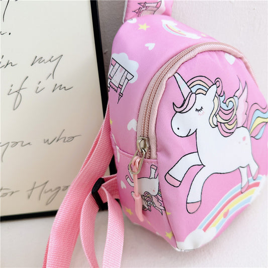 Children's Unicorn Pattern Oxford Cloth One Boys Children's Waist Packs