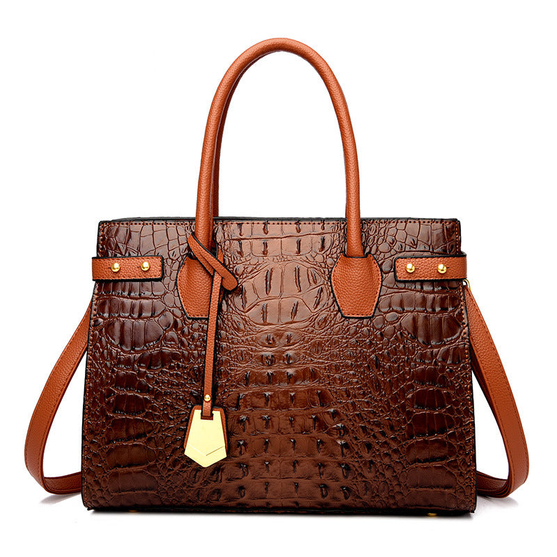 Women's Good Texture Four Crocodile Pattern Large Bags