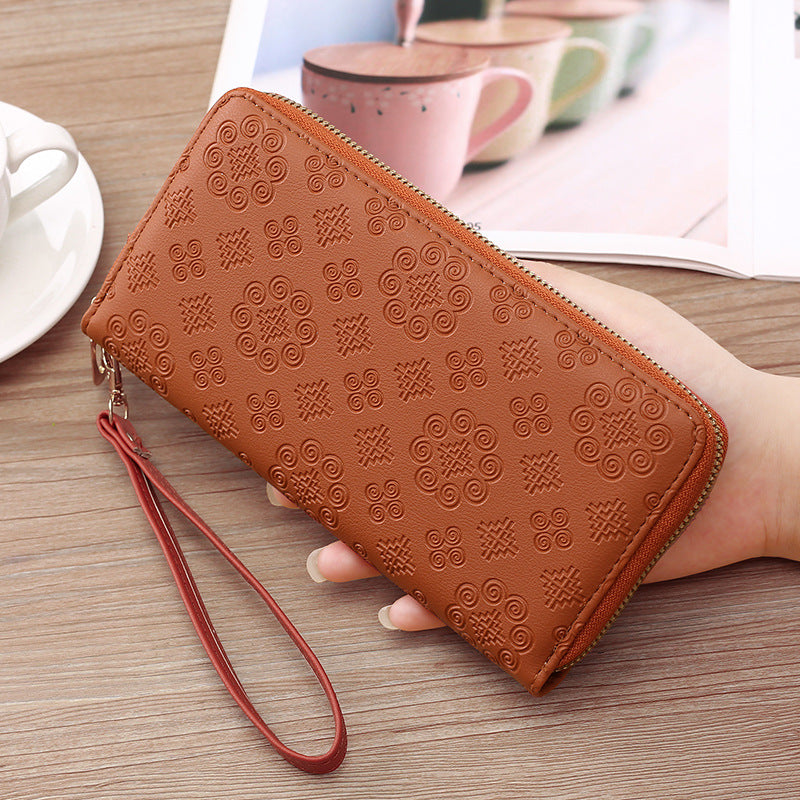 Women's Long Fashion Double Zipper Clutch Ladies Wallets