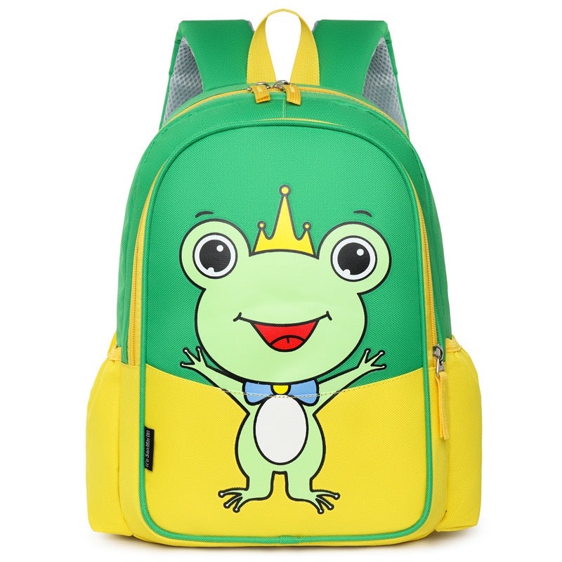 Sacs d'école pour enfants de niveau intermédiaire, motif grenouille et chaton de couleur contrastée, pour la maternelle