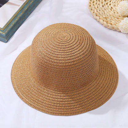 Mini chapeau de paille mignon pour enfant et femme, porte-monnaie pour enfant