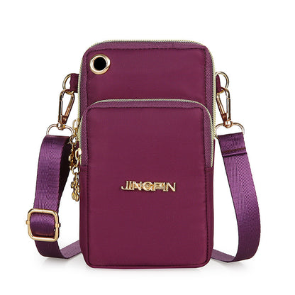 Women's Zipper Vertical Mobile Change Wrist Crossbody Bags