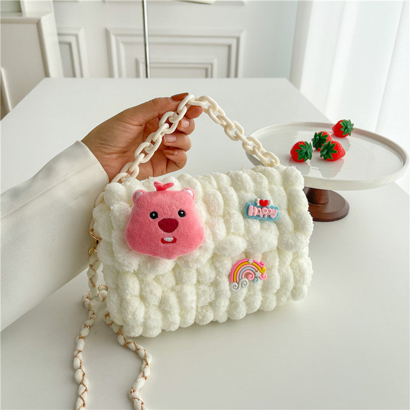 Doll Hand-woven Material Wool Self-made For Crossbody Bags