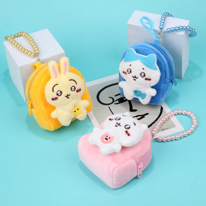 Bear Doll Hairstyle Plush Mini Creative Coin Purses