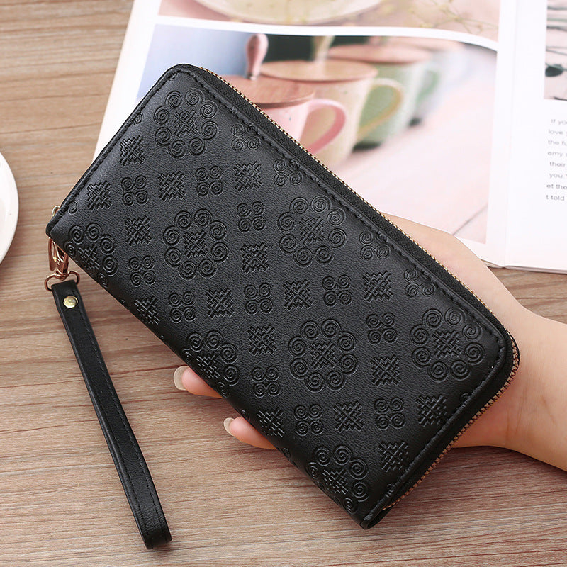 Women's Long Fashion Double Zipper Clutch Ladies Wallets