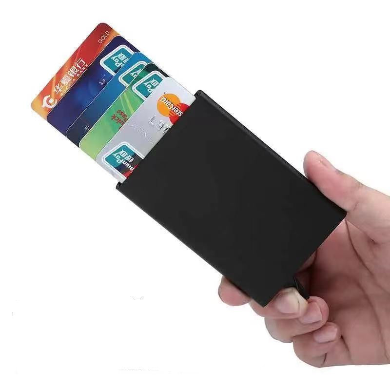 Aluminum Alloy Credit Box Business Automatic Card Holder