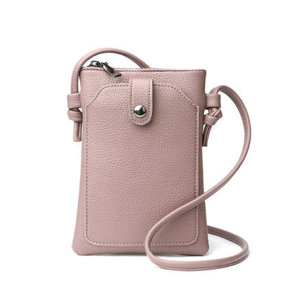 Solid Color Simple Style Portable Cell Phone Bags