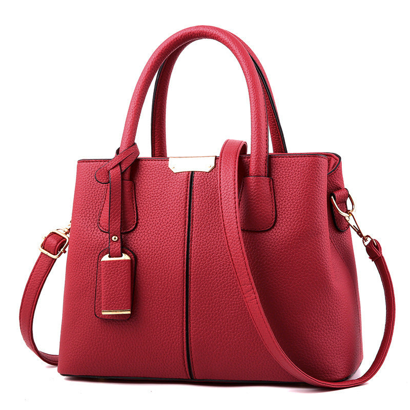 Women's Popular Versatile Litchi Pattern Fashion Handbags