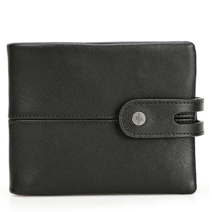 Portefeuilles pour hommes en cuir de vachette première couche Black Angel Swiping